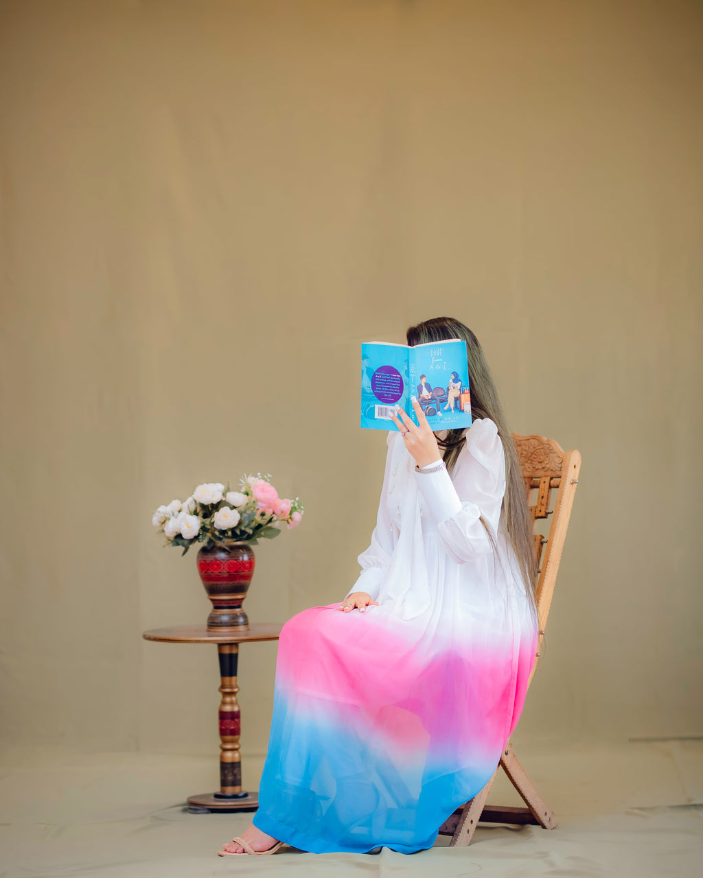 Tie Dye Orchid Georgette Dress