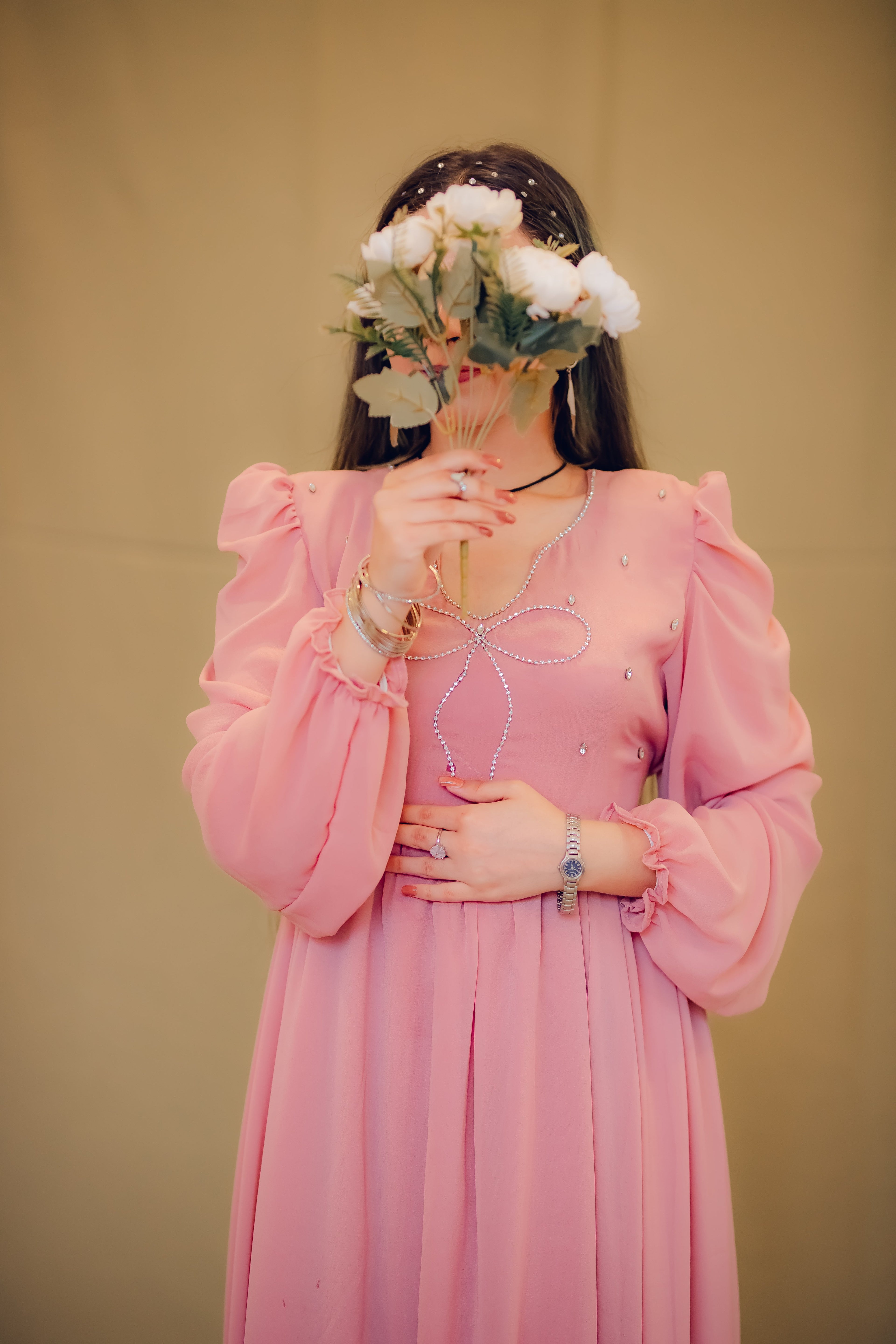 Lily Georgette Embellished Dress