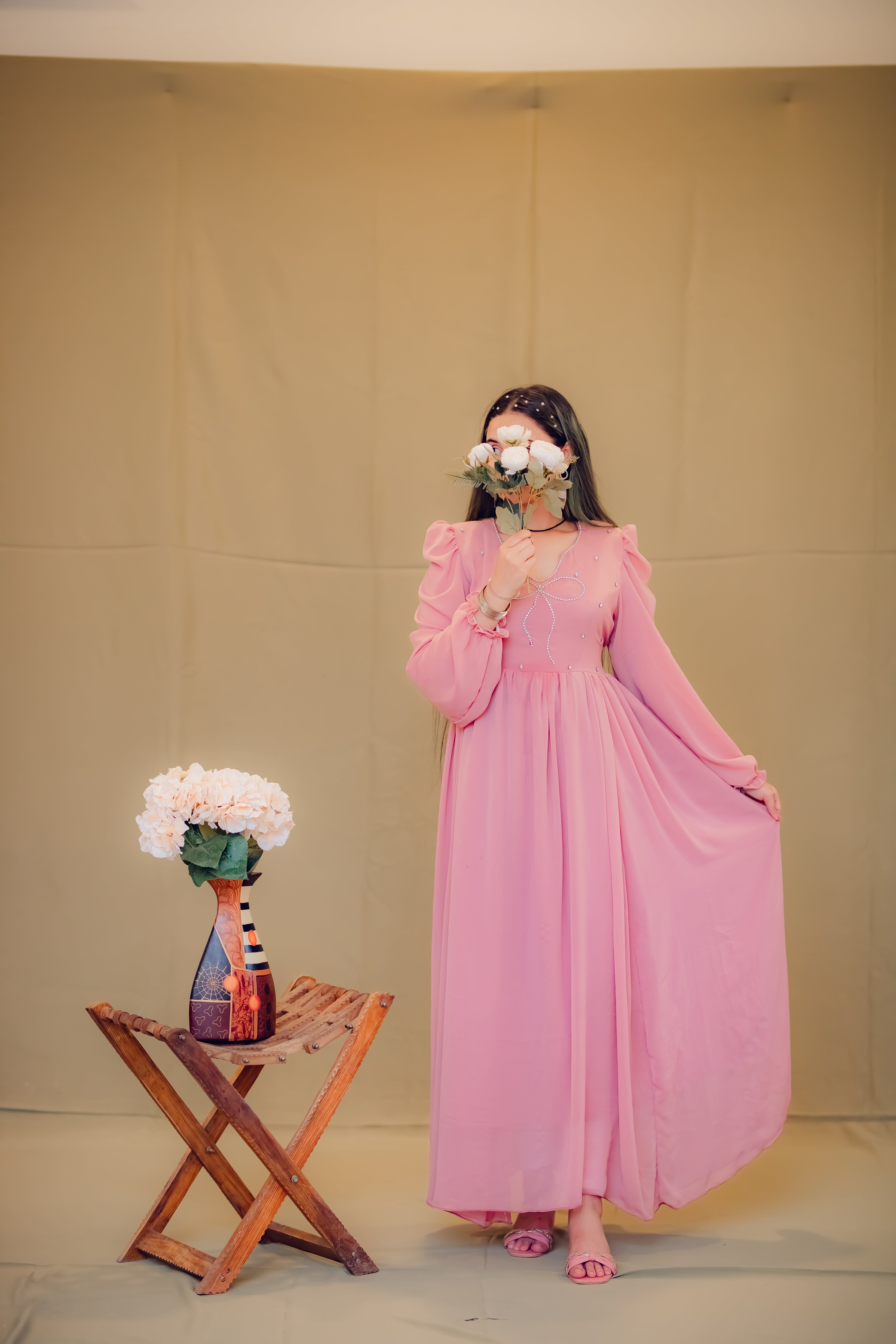 Lily Georgette Embellished Dress